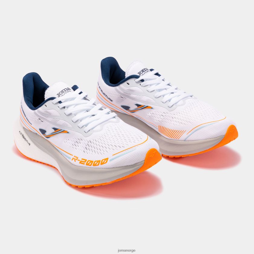 nei Joma joggesko r.2000 22 hvit fluorescerende oransje FBD0T02964 menn