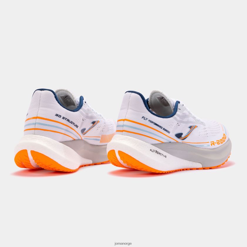nei Joma joggesko r.2000 22 hvit fluorescerende oransje FBD0T02964 menn