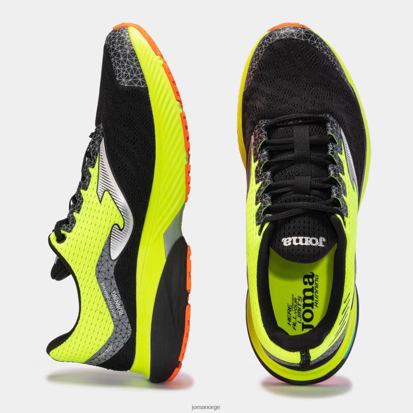 nei Joma joggesko titanium 23 svart fluorescerende gul FBD0T0420 menn