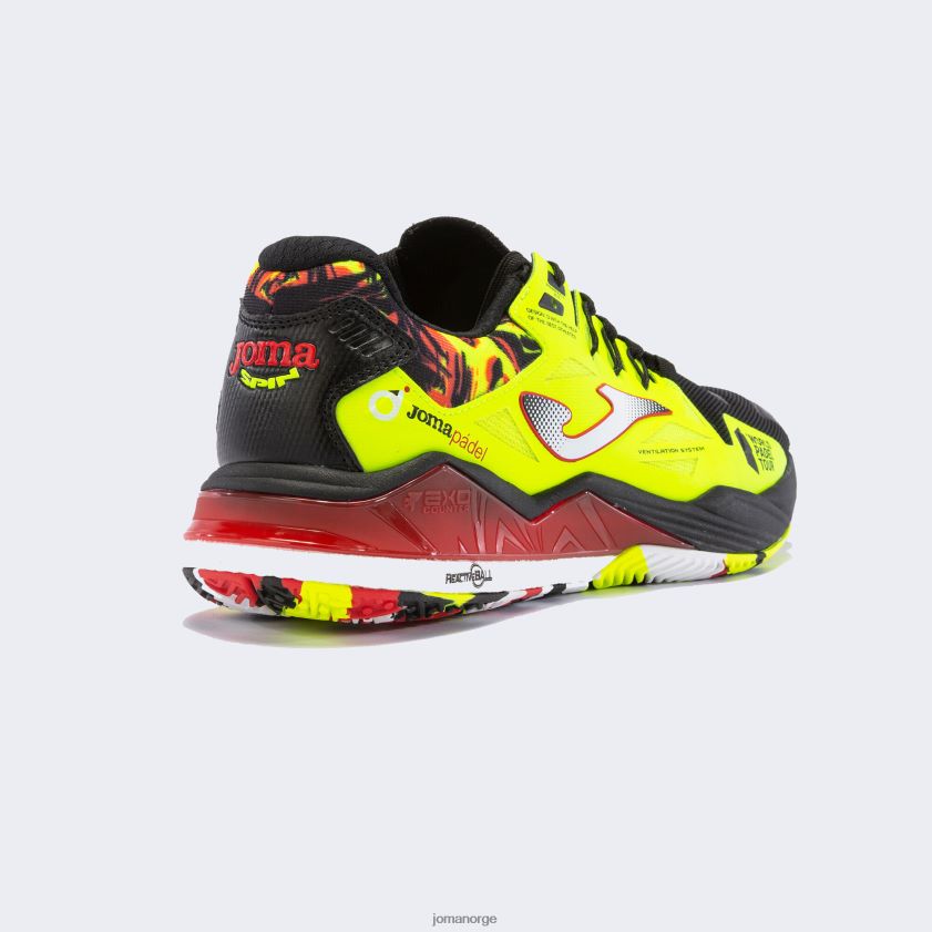 nei Joma sko t.spin 23 leire svart fluorescerende gul FBD0T0839 menn