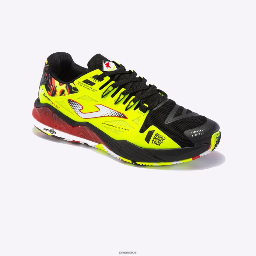 nei Joma sko t.spin 23 leire svart fluorescerende gul FBD0T0839 menn