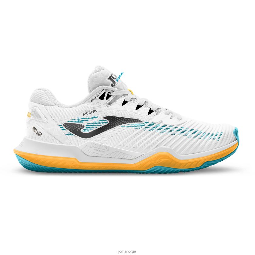 nei Joma sko t.punkt 23 hard court hvit blå FBD0T0582 menn