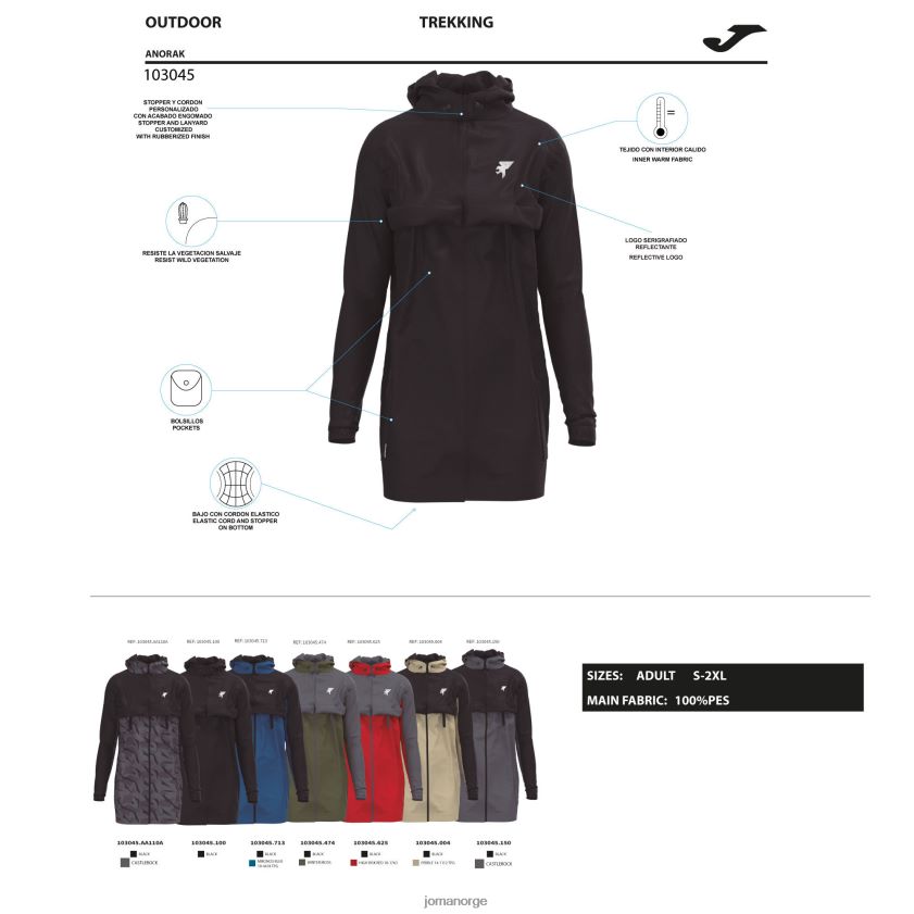 nei Joma anorak explorer mørkegrå FBD0T02928 menn