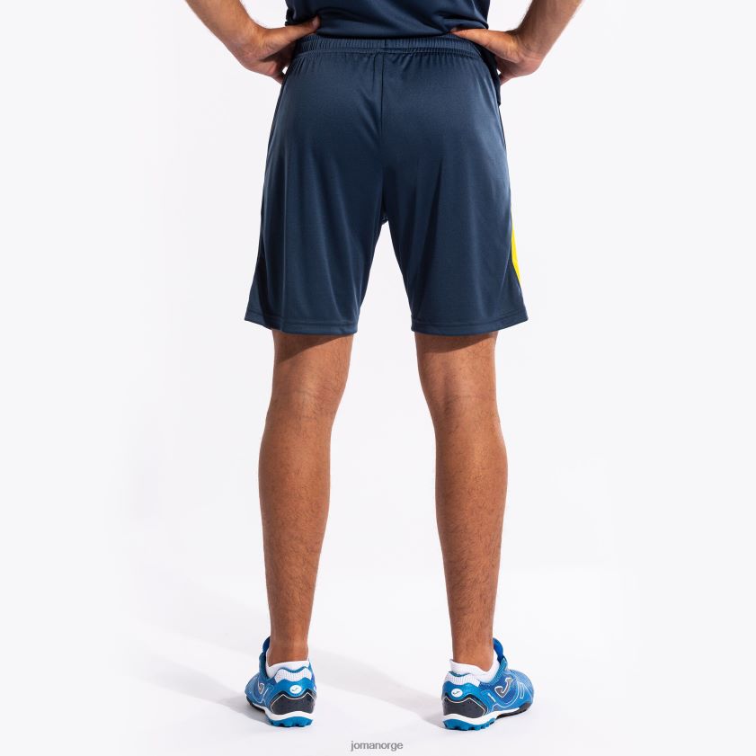 nei Joma bermuda shorts championship vii marineblå gul FBD0T01152 menn