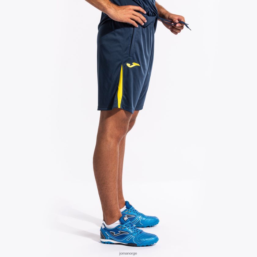 nei Joma bermuda shorts championship vii marineblå gul FBD0T01152 menn