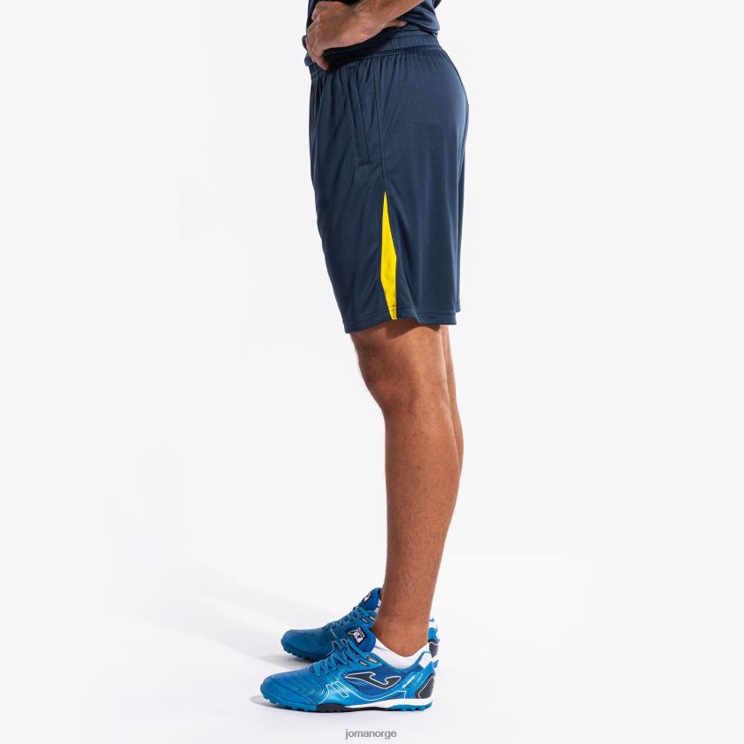 nei Joma bermuda shorts championship vii marineblå gul FBD0T01152 menn