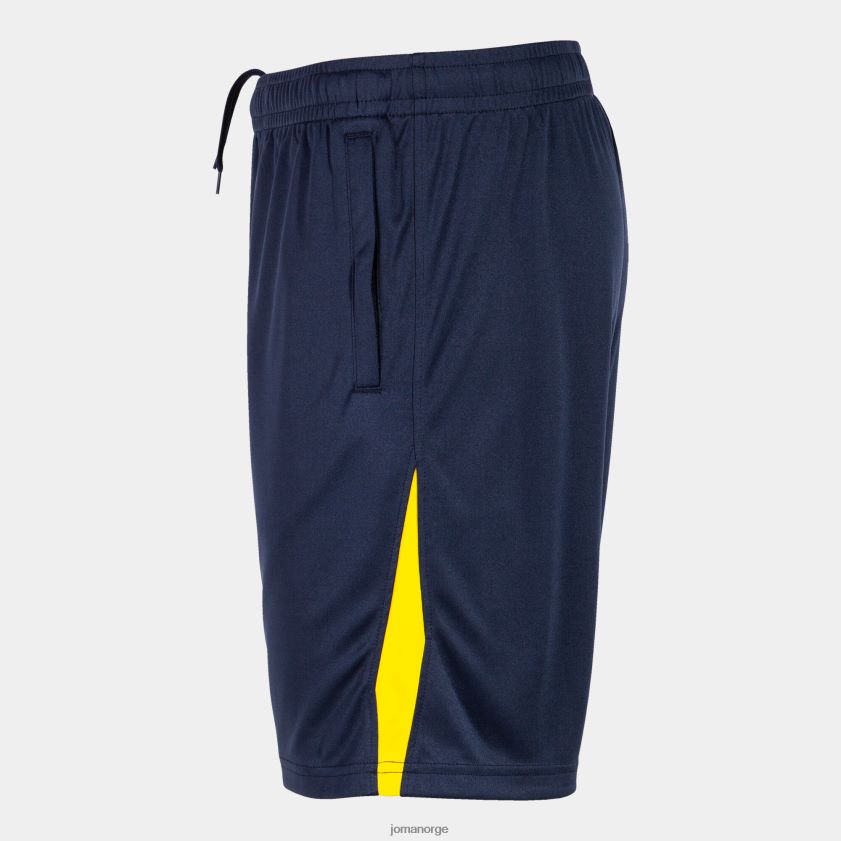 nei Joma bermuda shorts championship vii marineblå gul FBD0T01152 menn