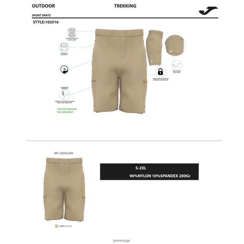 nei Joma bermuda-shorts explorer mørkegrå FBD0T0675 menn