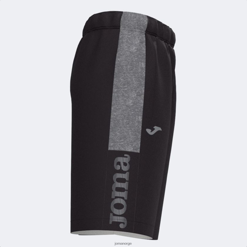 nei Joma bermudashorts beta ii svart melert grå FBD0T03019 menn