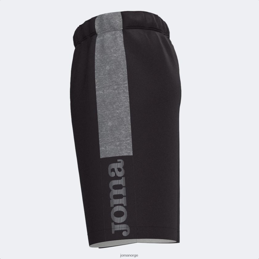 nei Joma bermudashorts beta ii svart melert grå FBD0T03019 menn