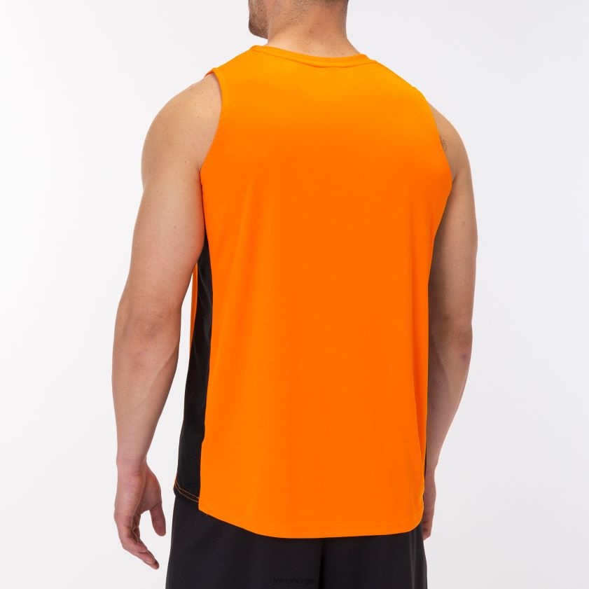 nei Joma ermeløs t-skjorte cancha iii oransje svart FBD0T01536 menn
