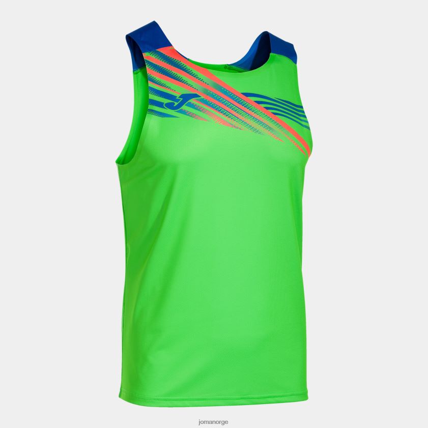 nei Joma ermeløs t-skjorte elite x fluorescerende grønn kongeblå FBD0T0395 menn