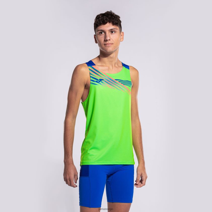 nei Joma ermeløs t-skjorte elite x fluorescerende grønn kongeblå FBD0T0395 menn