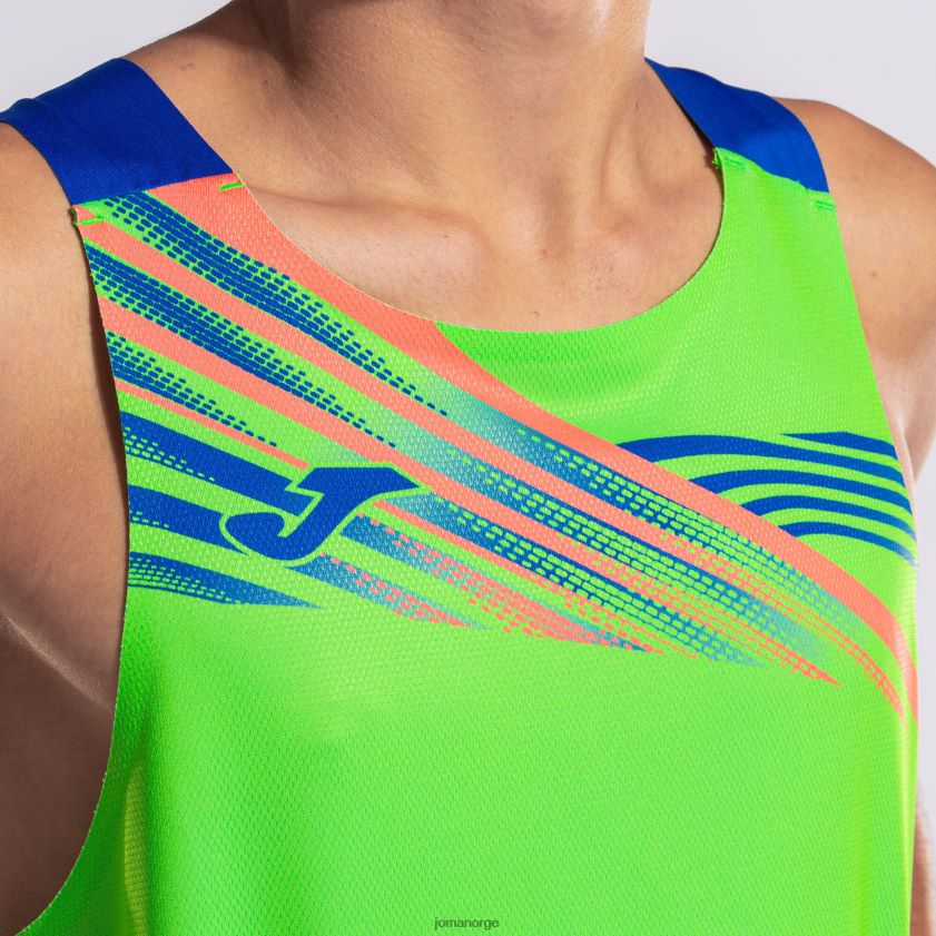 nei Joma ermeløs t-skjorte elite x fluorescerende grønn kongeblå FBD0T0395 menn