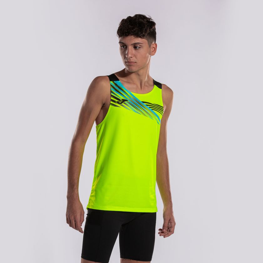 nei Joma ermeløs t-skjorte elite x fluorescerende gul svart FBD0T03204 menn