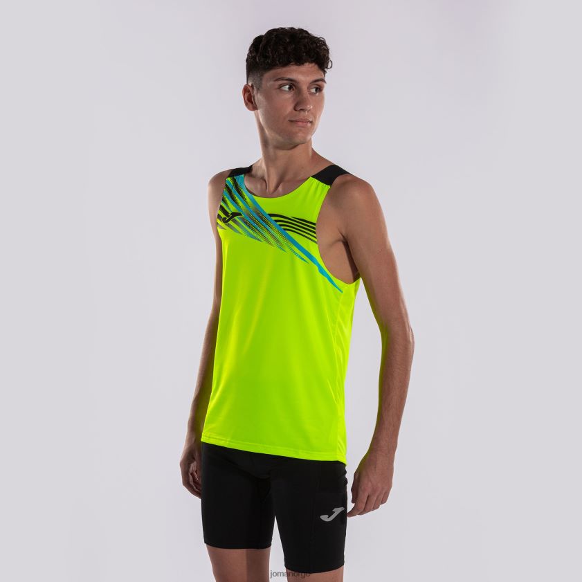 nei Joma ermeløs t-skjorte elite x fluorescerende gul svart FBD0T03204 menn