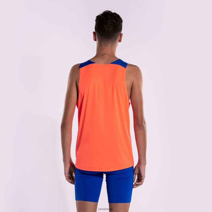 nei Joma ermeløs t-skjorte elite x fluorescerende korall kongeblå FBD0T04467 menn