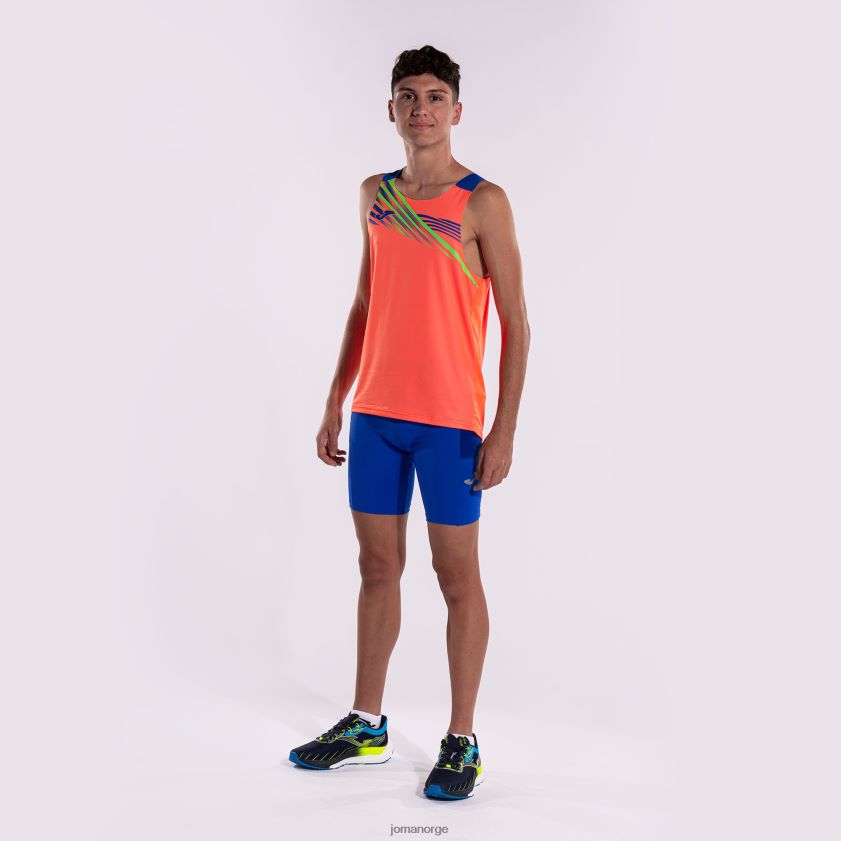 nei Joma ermeløs t-skjorte elite x fluorescerende korall kongeblå FBD0T04467 menn