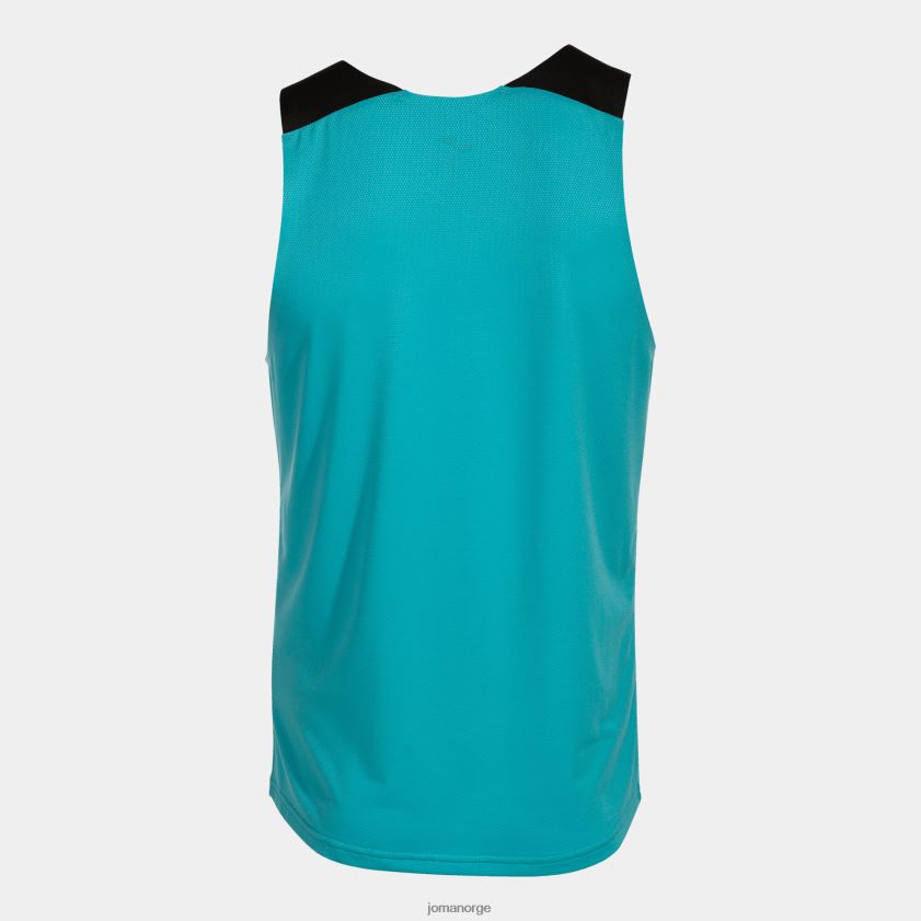 nei Joma ermeløs t-skjorte elite x fluorescerende turkis svart FBD0T04459 menn