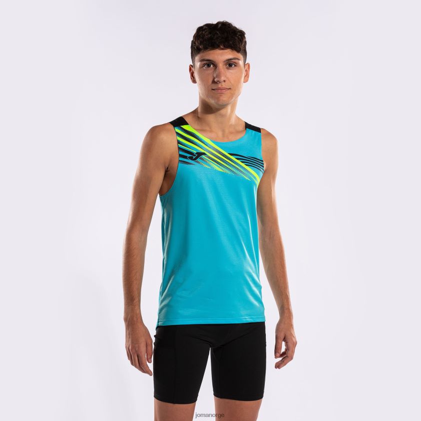 nei Joma ermeløs t-skjorte elite x fluorescerende turkis svart FBD0T04459 menn