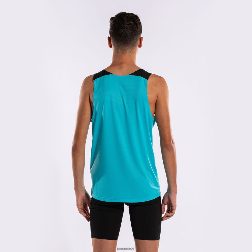 nei Joma ermeløs t-skjorte elite x fluorescerende turkis svart FBD0T04459 menn