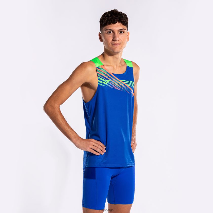 nei Joma ermeløs t-skjorte elite x kongeblå fluorescerende grønn FBD0T0861 menn