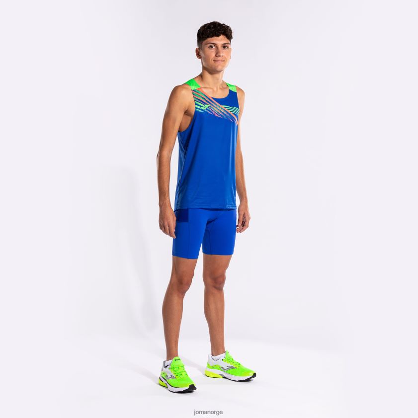 nei Joma ermeløs t-skjorte elite x kongeblå fluorescerende grønn FBD0T0861 menn