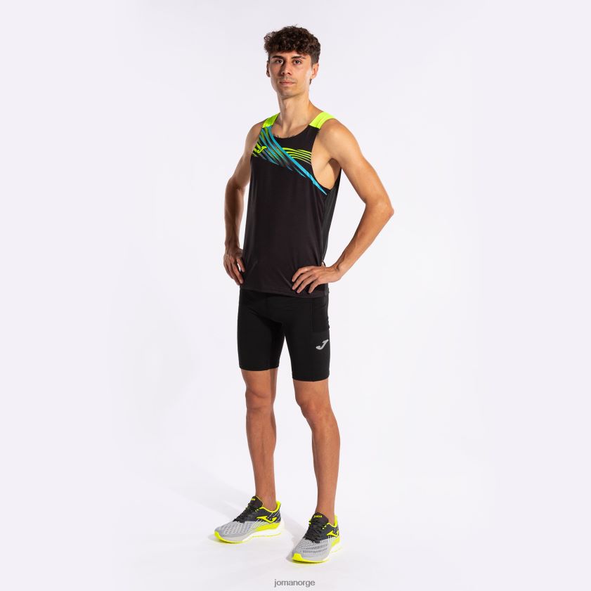nei Joma ermeløs t-skjorte elite x svart fluorescerende gul FBD0T0392 menn