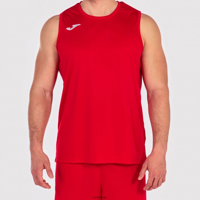 nei Joma ermeløs t-skjorte kombikurv rød FBD0T01310 menn