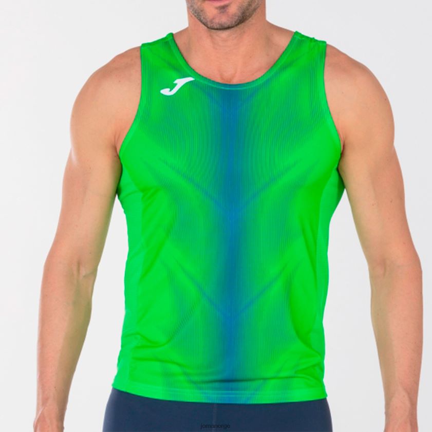 nei Joma ermeløs t-skjorte olimpia fluorescerende grønn kongeblå FBD0T0558 menn
