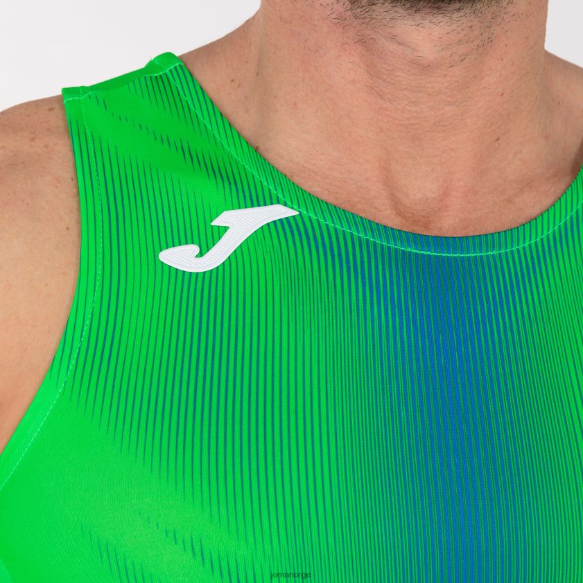 nei Joma ermeløs t-skjorte olimpia fluorescerende grønn kongeblå FBD0T0558 menn
