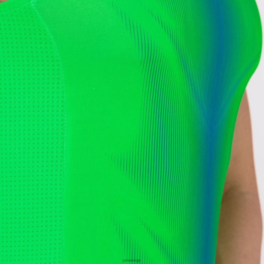 nei Joma ermeløs t-skjorte olimpia fluorescerende grønn kongeblå FBD0T0558 menn