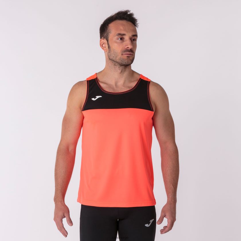 nei Joma ermeløs t-skjorte race korallsvart FBD0T04611 menn