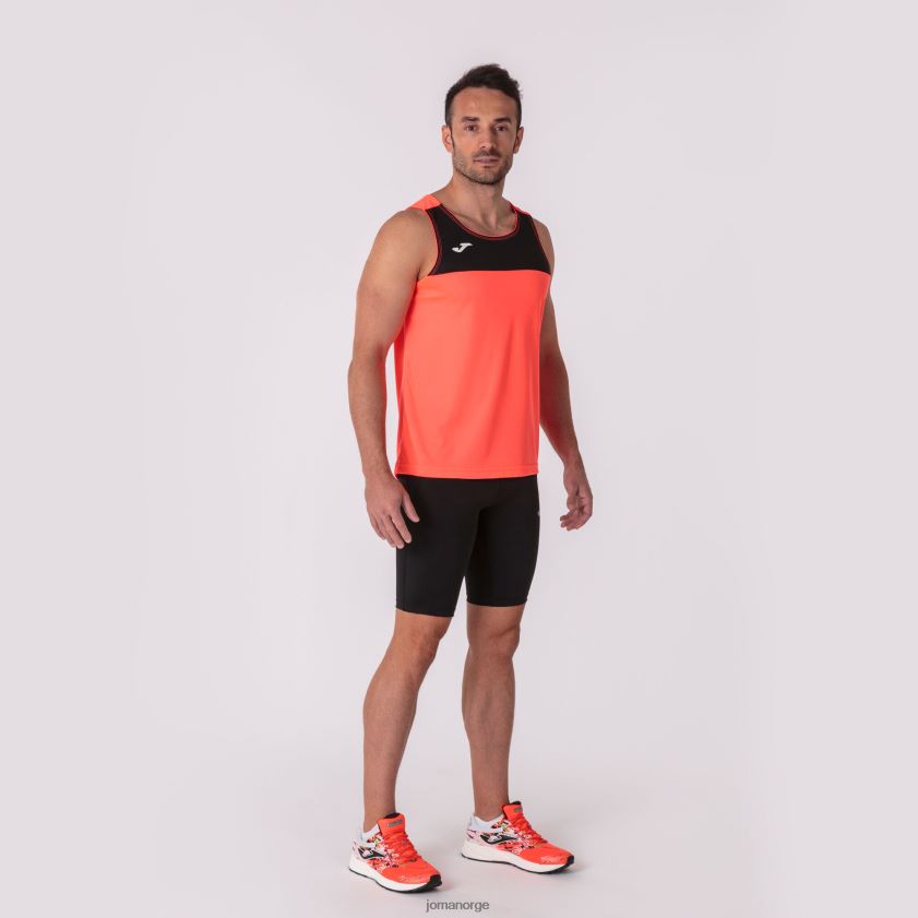 nei Joma ermeløs t-skjorte race korallsvart FBD0T04611 menn