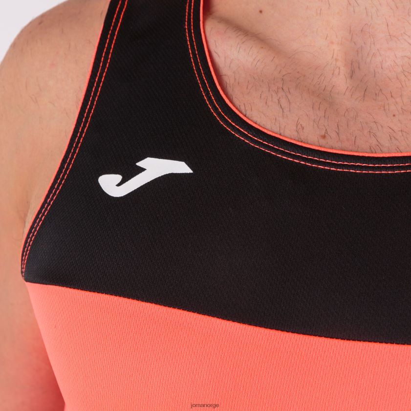 nei Joma ermeløs t-skjorte race korallsvart FBD0T04611 menn