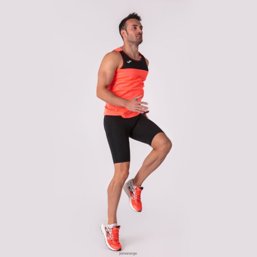nei Joma ermeløs t-skjorte race korallsvart FBD0T04611 menn