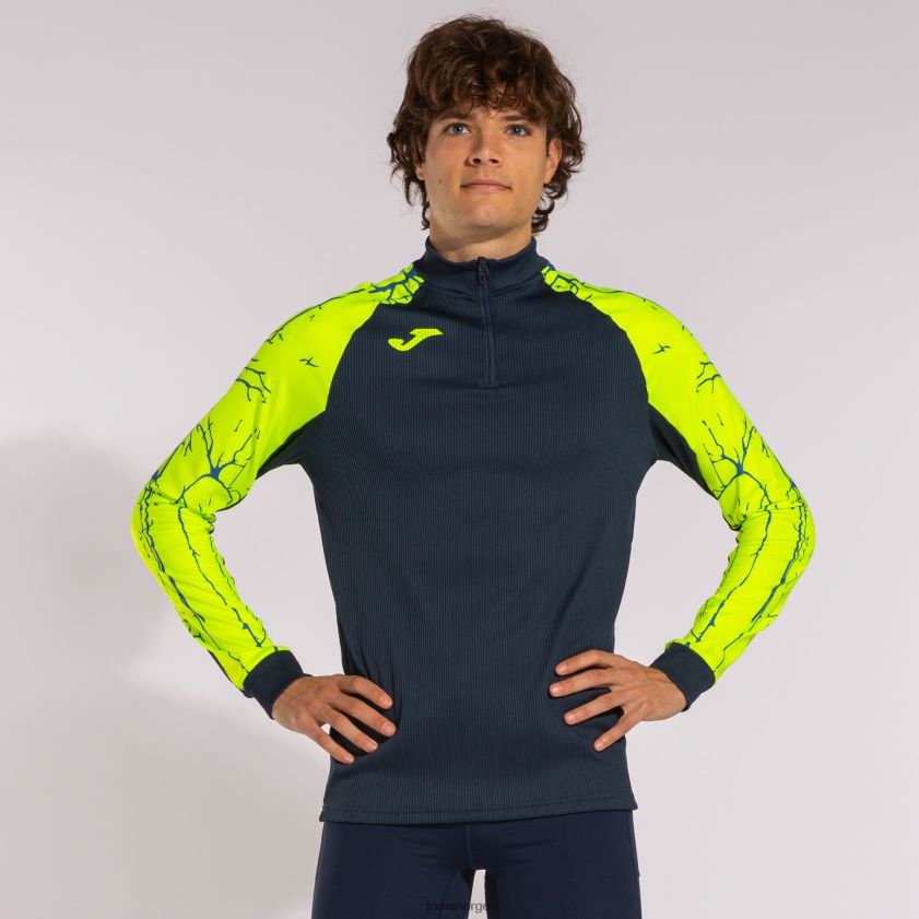 nei Joma genser elite ix marineblå fluorescerende gul FBD0T04223 menn
