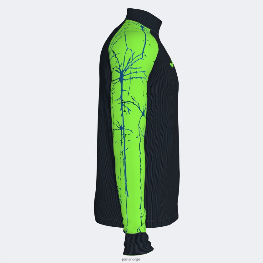 nei Joma genser elite ix svart fluorescerende grønn FBD0T0483 menn