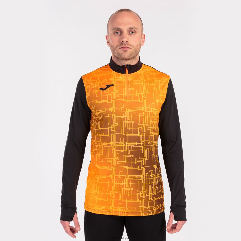 nei Joma genser elite viii svart oransje FBD0T01204 menn