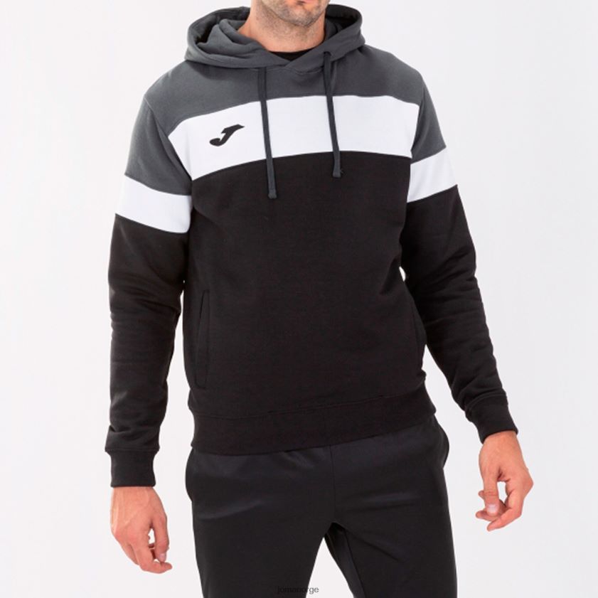 nei Joma hettegenser crew iv svart mørkegrå FBD0T03429 menn