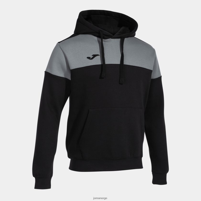 nei Joma hettegenser crew v svart grå FBD0T0370 menn