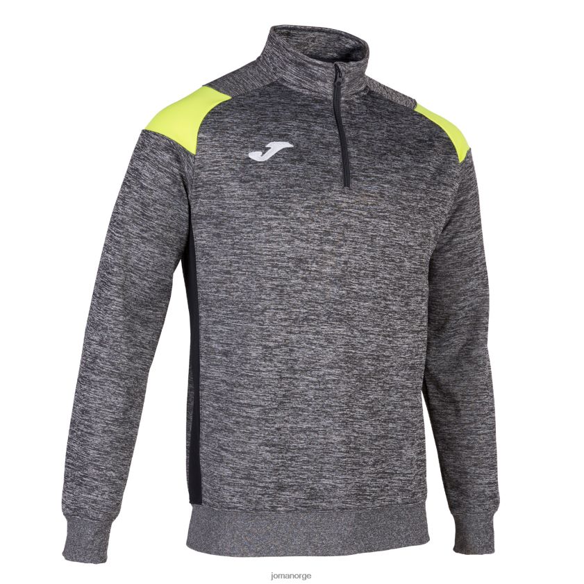 nei Joma sweatshirt crew iii melange grå gul svart FBD0T03389 menn