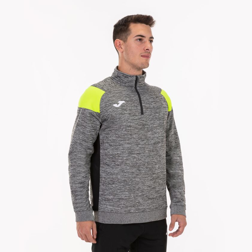 nei Joma sweatshirt crew iii melange grå gul svart FBD0T03389 menn