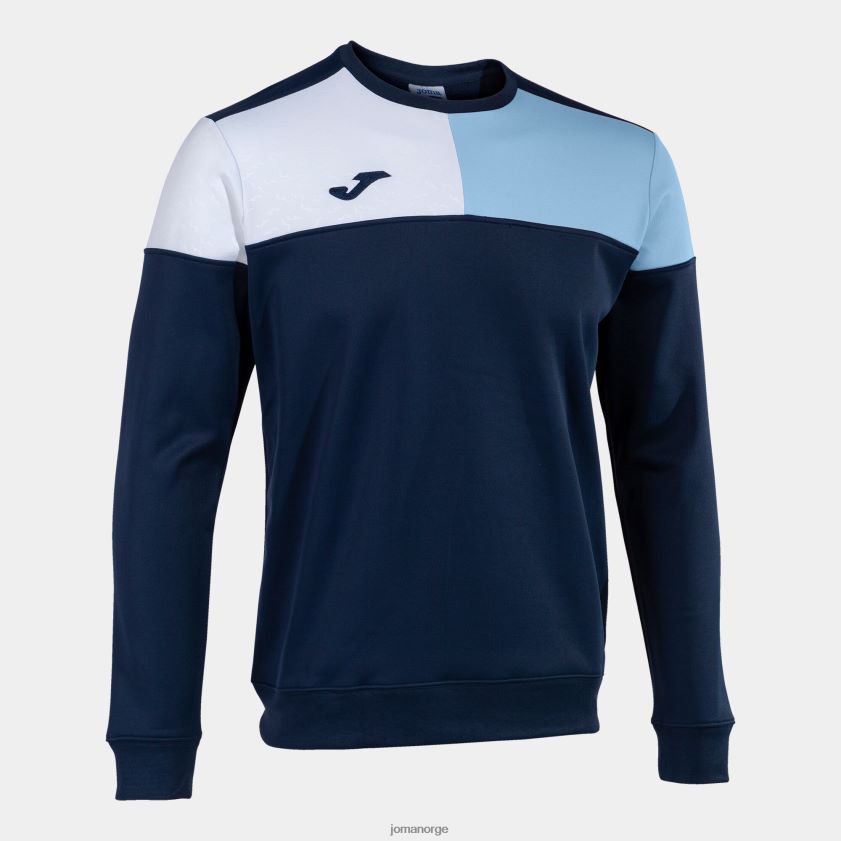 nei Joma sweatshirt crew v marineblå himmelblå hvit FBD0T0202 menn