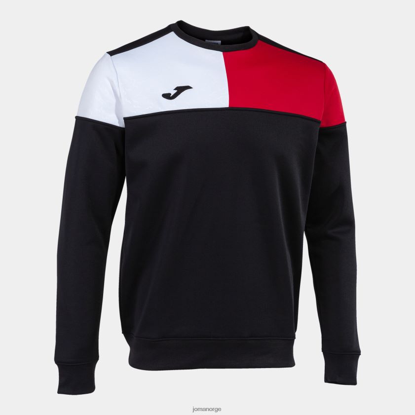 nei Joma sweatshirt crew v svart rød hvit FBD0T04456 menn