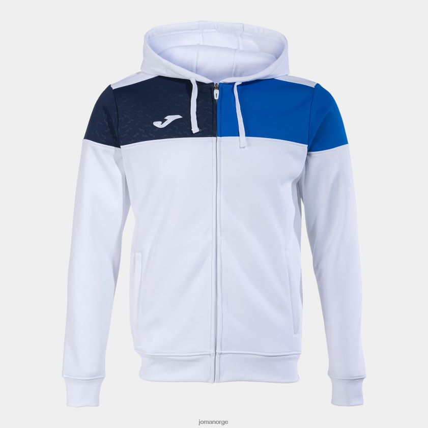 nei Joma hettejakke crew v hvit kongeblå marineblå FBD0T0238 menn