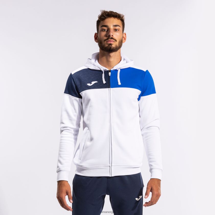 nei Joma hettejakke crew v hvit kongeblå marineblå FBD0T0238 menn