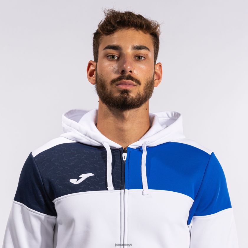 nei Joma hettejakke crew v hvit kongeblå marineblå FBD0T0238 menn