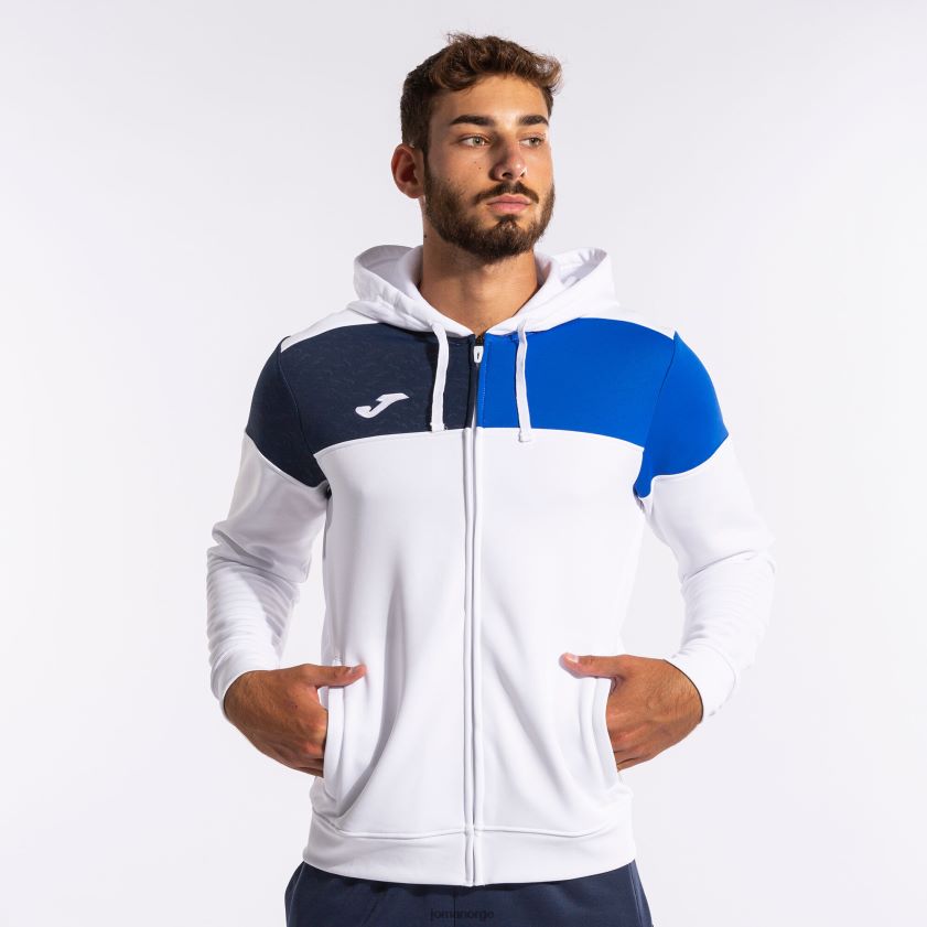 nei Joma hettejakke crew v hvit kongeblå marineblå FBD0T0238 menn