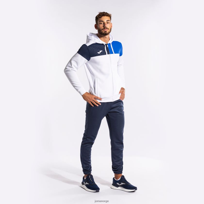 nei Joma hettejakke crew v hvit kongeblå marineblå FBD0T0238 menn